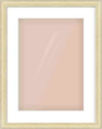 Ivory Reverse Frame for 297 × 420mm artwork, with Smooth White Single Mount