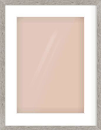 Grey Wood Grain Flat Frame for 297 × 420mm artwork, with Smooth White Single Mount