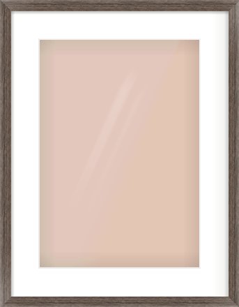 Dark Walnut Flat Frame for 297 × 420mm artwork, with Smooth White Single Mount