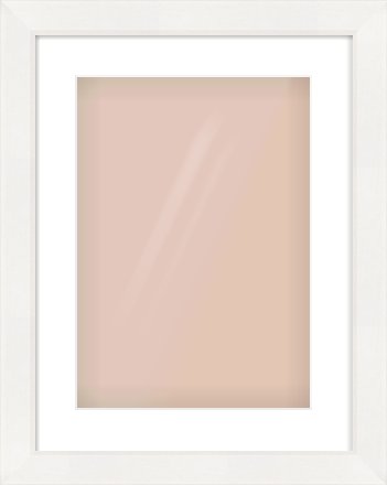 White Beveled Frame for 297 × 420mm artwork, with Smooth White Single Mount
