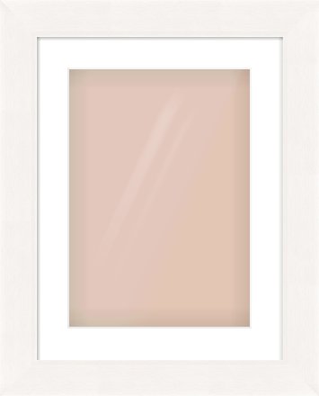 White Beveled Frame for 297 × 420mm artwork, with Smooth White Single Mount