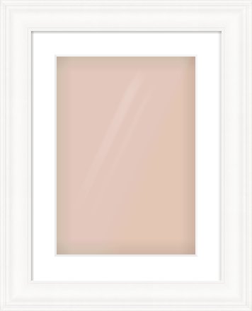White Scoop Frame for 297 × 420mm artwork, with Smooth White Single Mount