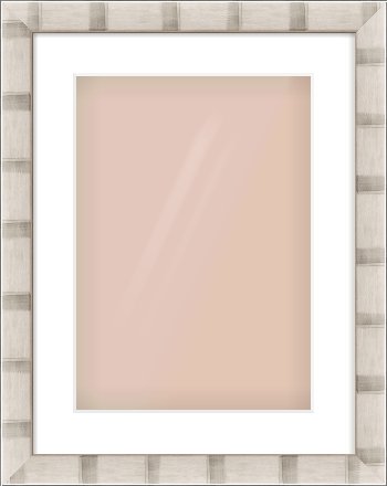 Silver Flat Frame for 297 × 420mm artwork, with Smooth White Single Mount