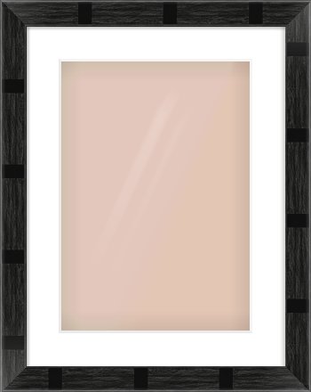 Black Flat Frame for 297 × 420mm artwork, with Smooth White Single Mount