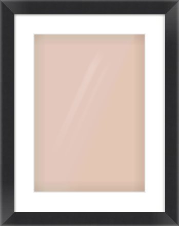 Black Flat Frame for 297 × 420mm artwork, with Smooth White Single Mount