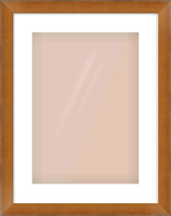 Brushed Bronze with Black Sides Flat Frame for 297 × 420mm artwork, with Smooth White Single Mount