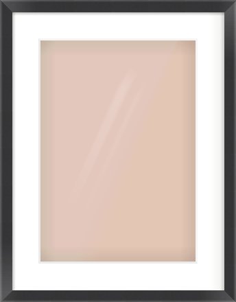 Brushed Black Flat Frame for 297 × 420mm artwork, with Smooth White Single Mount
