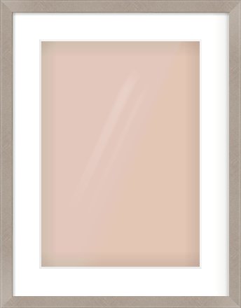 Silver & Black Sided Flat Frame for 297 × 420mm artwork, with Smooth White Single Mount