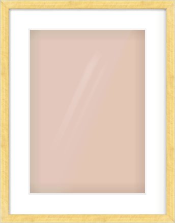 Brushed Gold with Black Sides Flat Frame for 297 × 420mm artwork, with Smooth White Single Mount
