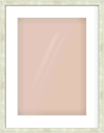 Champagne Flat Frame for 297 × 420mm artwork, with Smooth White Single Mount