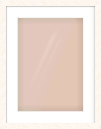 Ivory Flat Frame for 297 × 420mm artwork, with Smooth White Single Mount