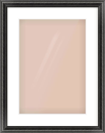 Black Cushion Frame for 297 × 420mm artwork, with Smooth White Single Mount