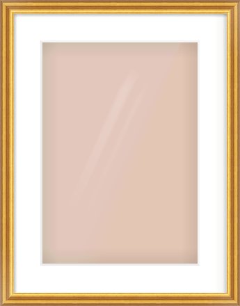 Gold Reverse Frame for 297 × 420mm artwork, with Smooth White Single Mount