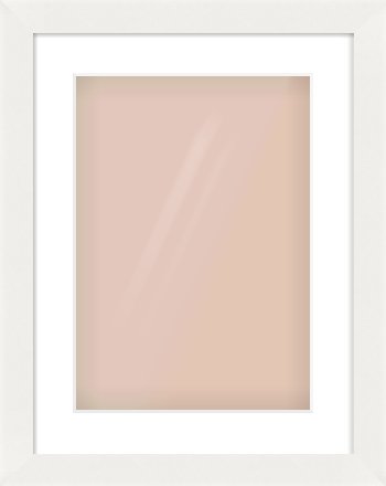 White Flat Frame for 297 × 420mm artwork, with Smooth White Single Mount