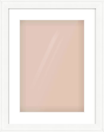 White Scoop Frame for 297 × 420mm artwork, with Smooth White Single Mount