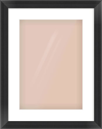 Black Scoop Frame for 297 × 420mm artwork, with Smooth White Single Mount