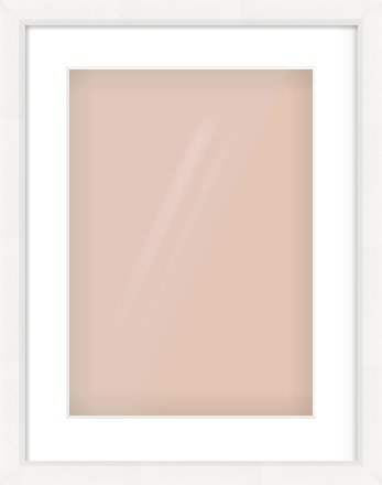 White Beveled Frame for 297 × 420mm artwork, with Smooth White Single Mount