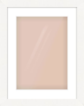 White Flat Frame for 297 × 420mm artwork, with Smooth White Single Mount