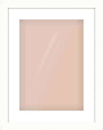 White Bevel Frame for 297 × 420mm artwork, with Smooth White Single Mount