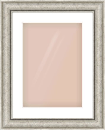 Silver Scoop Frame for 297 × 420mm artwork, with Smooth White Single Mount