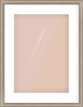 Silver Cushion Frame for 297 × 420mm artwork, with Smooth White Single Mount