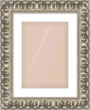 Silver Reverse Frame for 297 × 420mm artwork, with Smooth White Single Mount