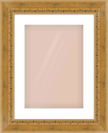 Gold Reverse Frame for 297 × 420mm artwork, with Smooth White Single Mount