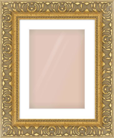Gold Reverse Frame for 297 × 420mm artwork, with Smooth White Single Mount