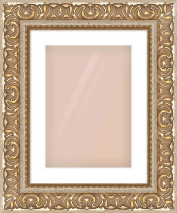 Silver / Gold Reverse Frame for 297 × 420mm artwork, with Smooth White Single Mount