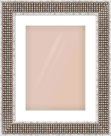 Silver Flat Frame for 297 × 420mm artwork, with Smooth White Single Mount