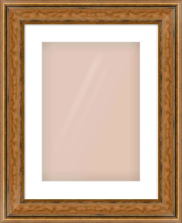 Gold Scoop Frame for 297 × 420mm artwork, with Smooth White Single Mount