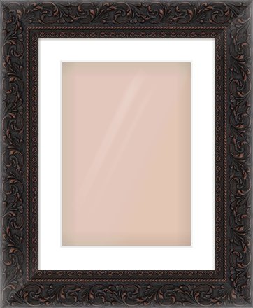 Black Reverse Frame for 297 × 420mm artwork, with Smooth White Single Mount