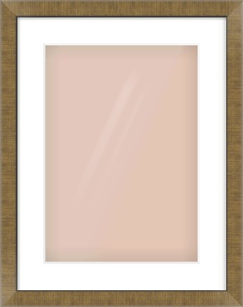 Bronze Flat Frame for 297 × 420mm artwork, with Smooth White Single Mount