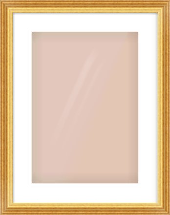 Gold Reverse Frame for 297 × 420mm artwork, with Smooth White Single Mount
