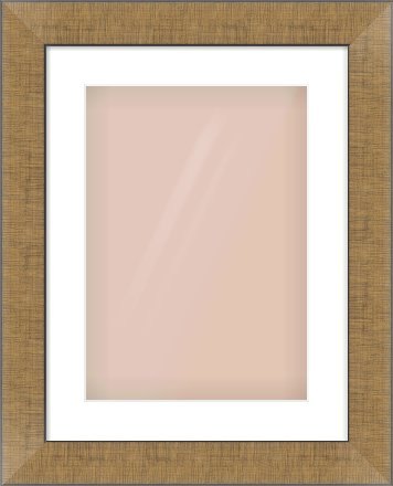 Bronze Flat Frame for 297 × 420mm artwork, with Smooth White Single Mount