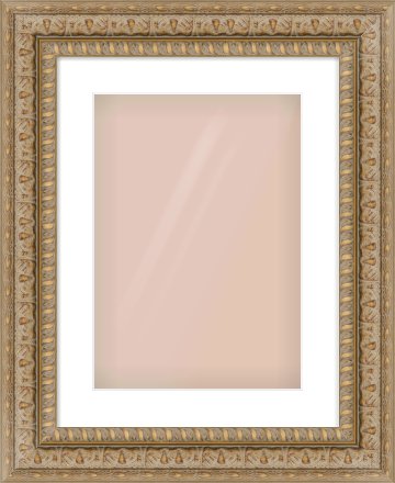 Gold Reverse Frame for 297 × 420mm artwork, with Smooth White Single Mount