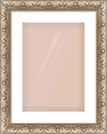 Silver Scoop Frame for 297 × 420mm artwork, with Smooth White Single Mount
