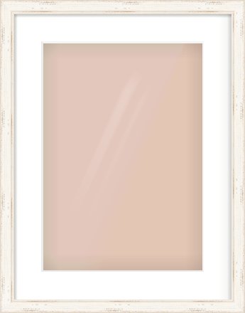 White Scoop Frame for 297 × 420mm artwork, with Smooth White Single Mount