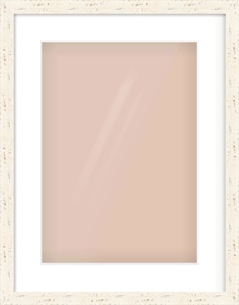 White Flat Frame for 297 × 420mm artwork, with Smooth White Single Mount