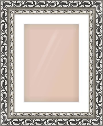 Silver Reverse Frame for 297 × 420mm artwork, with Smooth White Single Mount