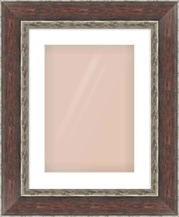 Brown Reverse Frame for 297 × 420mm artwork, with Smooth White Single Mount