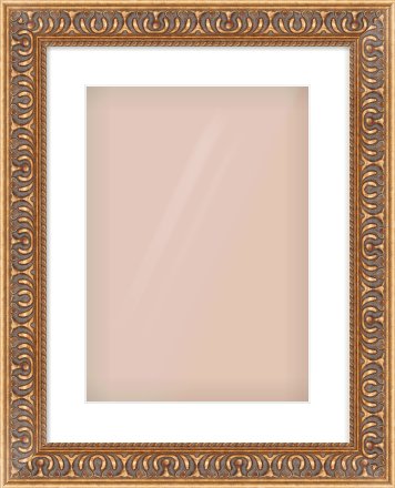 Gold Reverse Frame for 297 × 420mm artwork, with Smooth White Single Mount