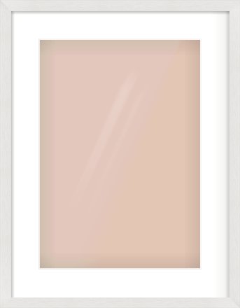 White Flat Frame for 297 × 420mm artwork, with Smooth White Single Mount