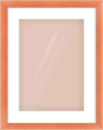 Bronze Flat Frame for 297 × 420mm artwork, with Smooth White Single Mount