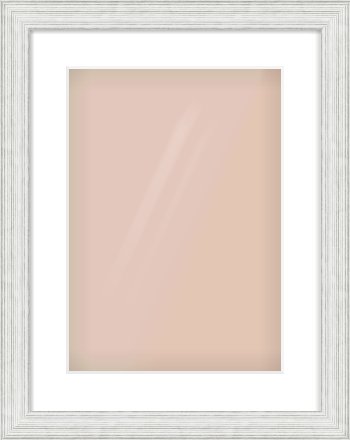 Silver Foil Flat Frame for 297 × 420mm artwork, with Smooth White Single Mount
