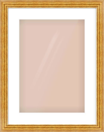 Gold Reverse Frame for 297 × 420mm artwork, with Smooth White Single Mount