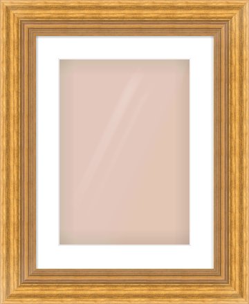 Gold Reverse Frame for 297 × 420mm artwork, with Smooth White Single Mount