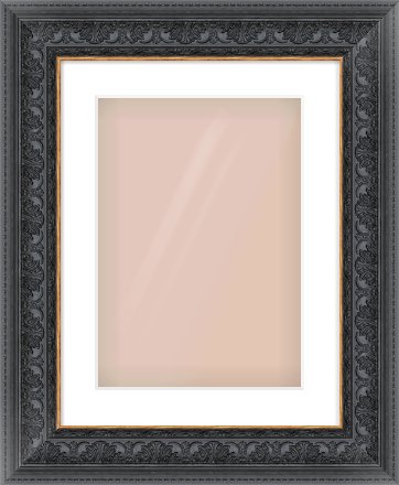 Black Reverse Frame for 297 × 420mm artwork, with Smooth White Single Mount