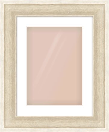 Silver / White Scoop Frame for 297 × 420mm artwork, with Smooth White Single Mount