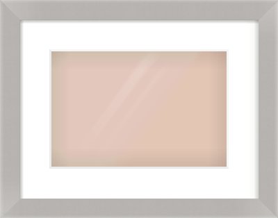 Grey Flat Frame for 30 × 20cm artwork, with Smooth White Single Mount